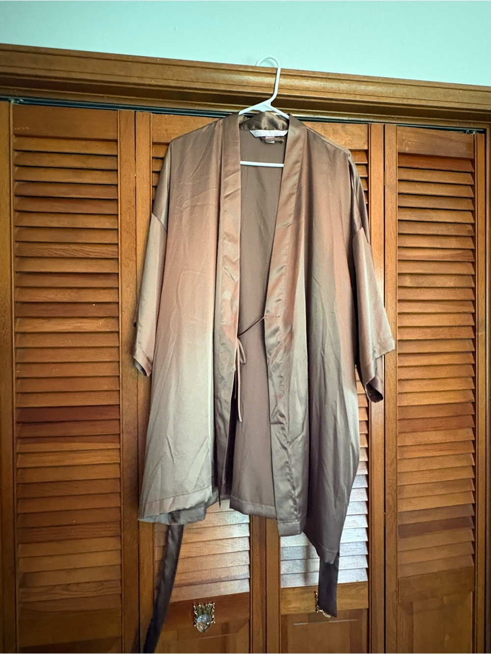 Victorias Secret one size brown silky robe